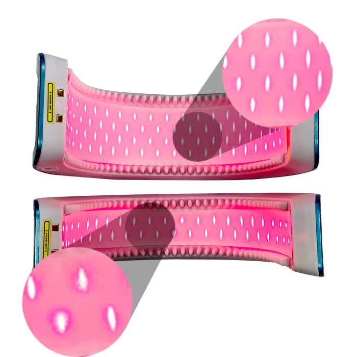 Lasers are uniformly and densely placed in the LaserBand devices
